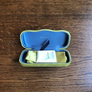 Gucci Green Velvet Eyeglasses Case